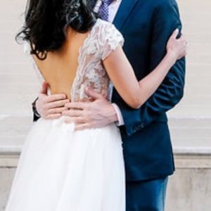 Custom Wedding Dress with Blush Tones!